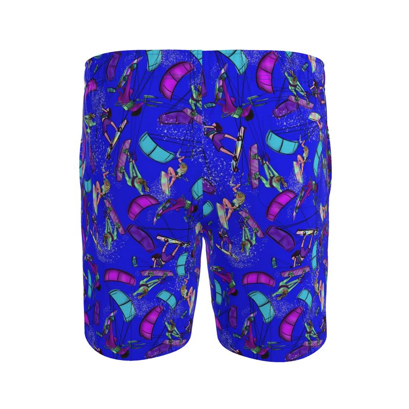 Men's Swimming Shorts Trunks Kitesurfer Freestyle Jumping - Blue