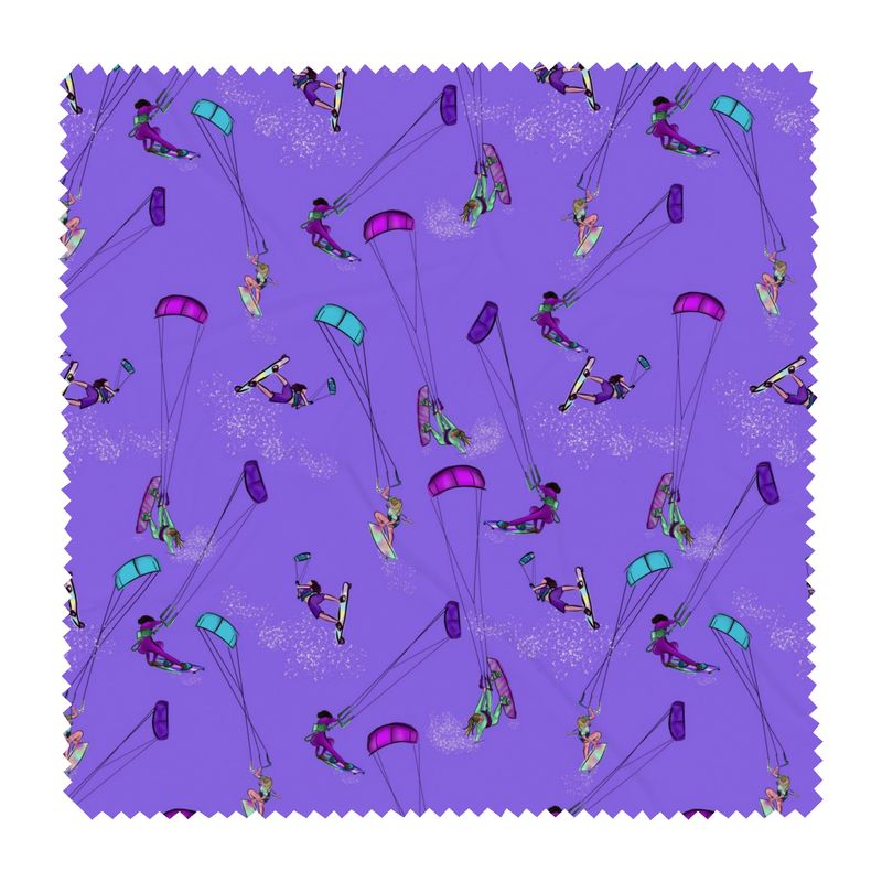 Glasses Case & Cleaning Cloth Kitesurfer Freestyle Jumping - Purple