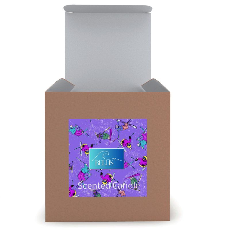 Scented Candle Ski Skier Freestyle Snow Sports - Purple