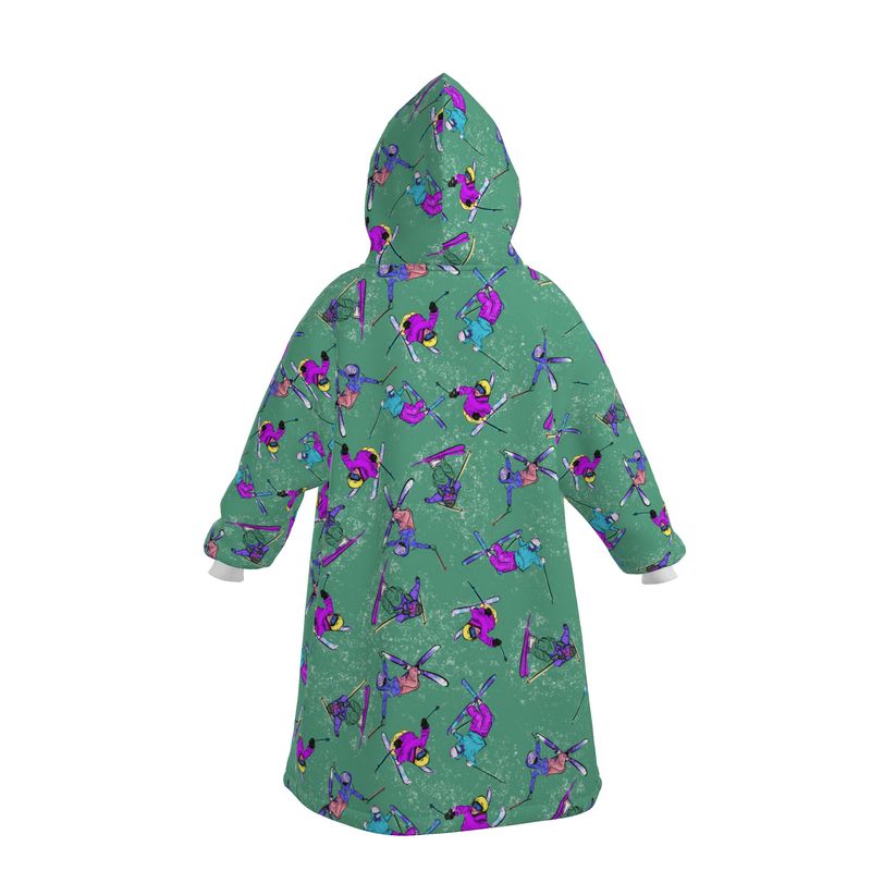 Waterproof Changing Dry Robe Ski Skier Snow Sports - Green