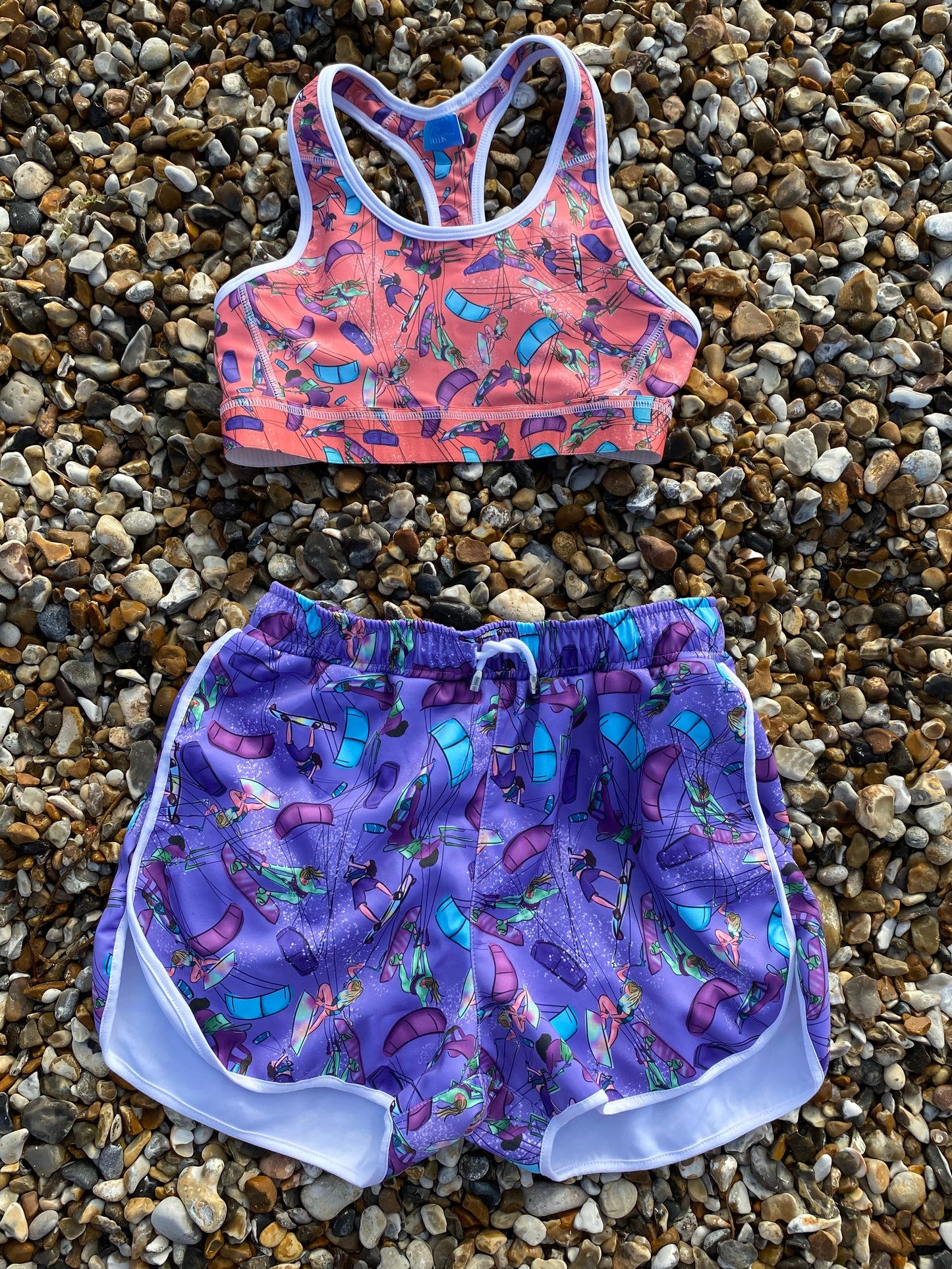 Ladies Running Sports Shorts Ski Skier Freestyle Snow Sports - Blue