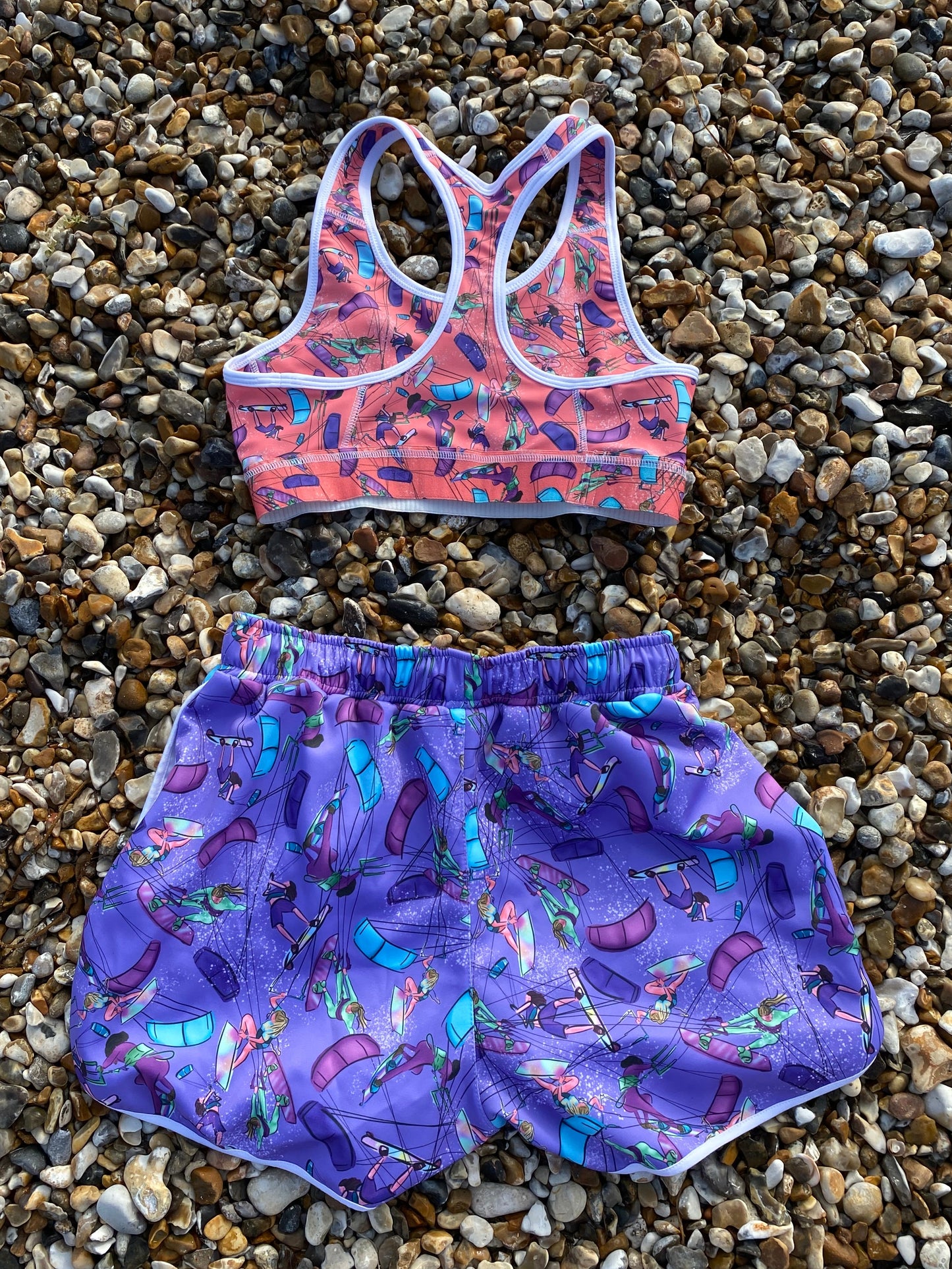 Ladies Sports Bra Ski Skier Freestyle Snow Sports - Orange