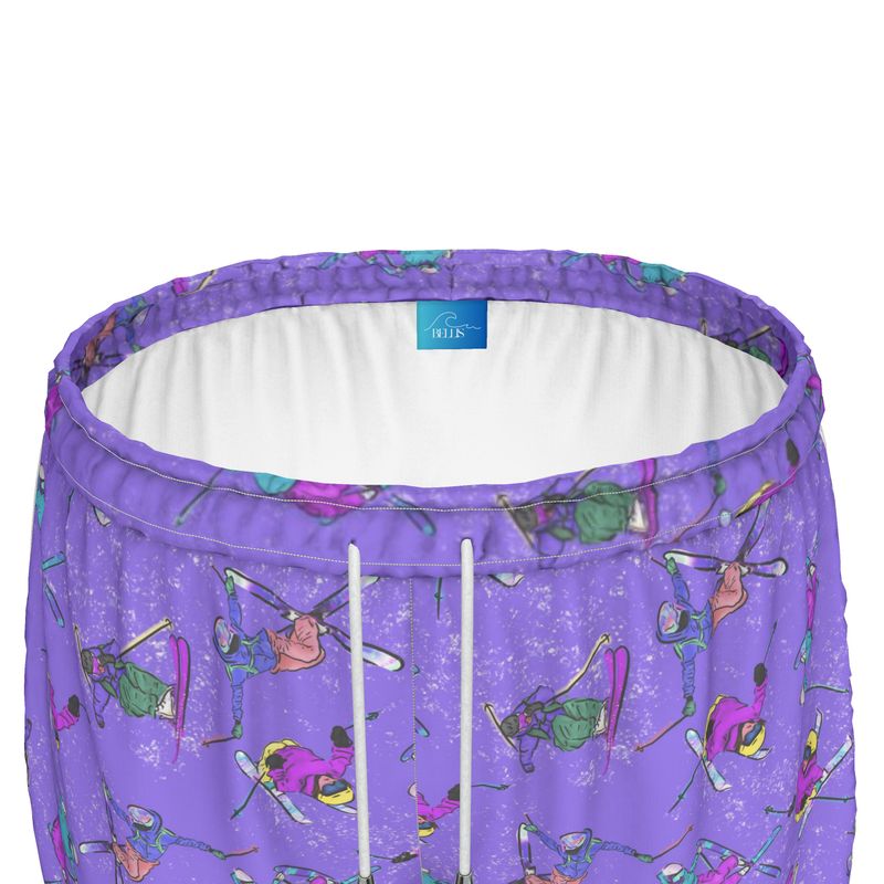 Ladies Running Sports Shorts Ski Skier Freestyle Snow Sports - Purple