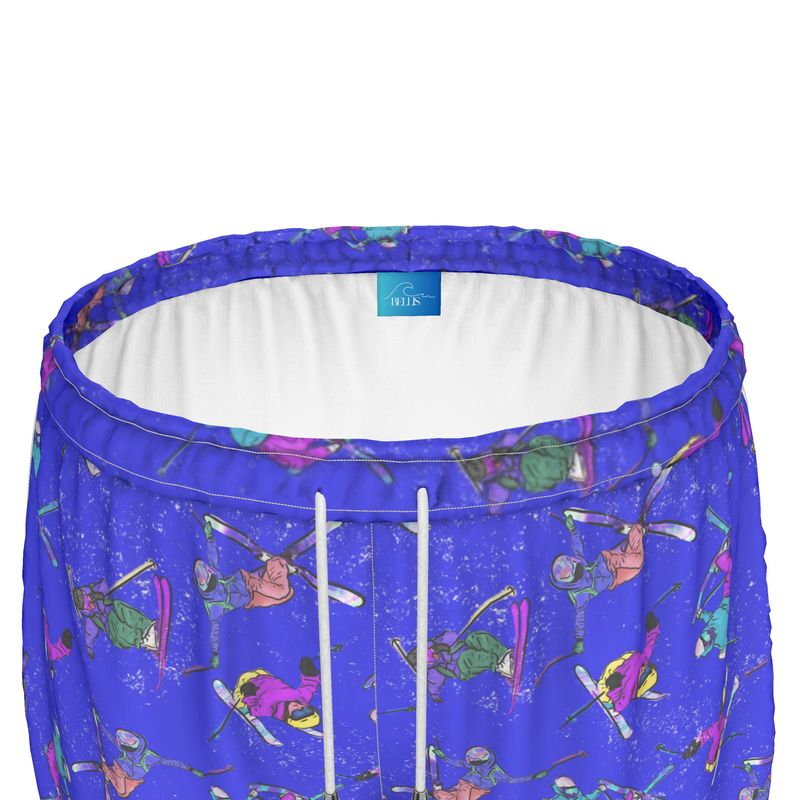 Ladies Running Sports Shorts Ski Skier Freestyle Snow Sports - Blue