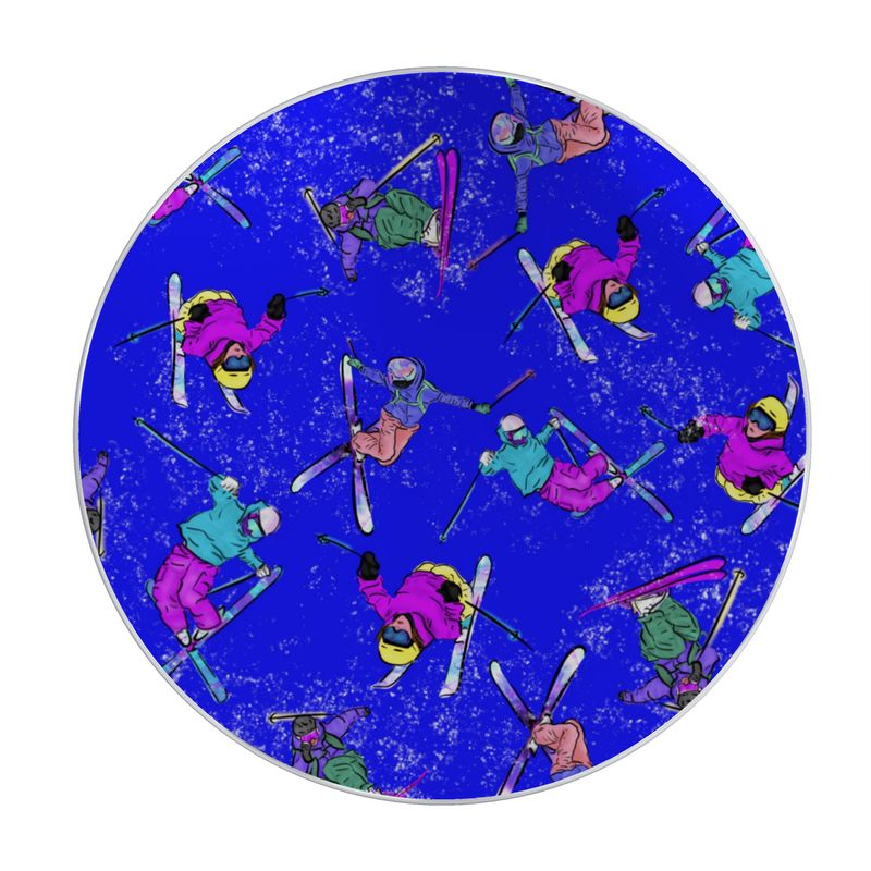 Scented Candle Ski Skier Freestyle Snow Sports - Blue