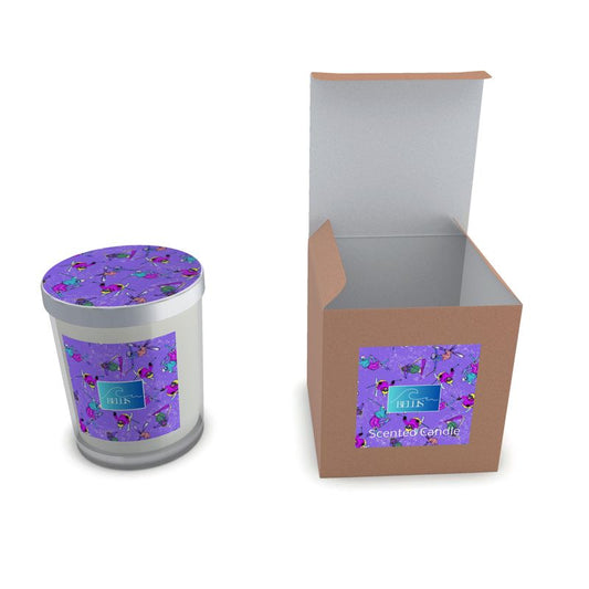 Scented Candle Ski Skier Freestyle Snow Sports - Purple