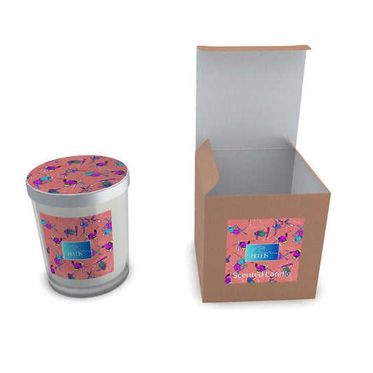 Scented Candle Ski Skier Freestyle Snow Sports - Orange