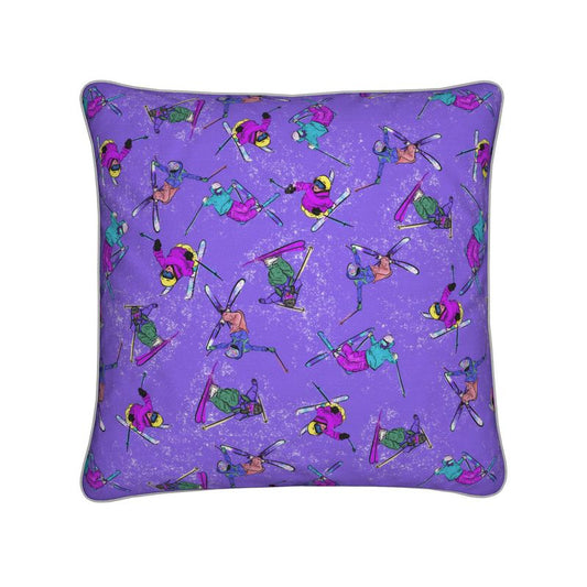 Cushion Cotton-Linen Ski Skier Freestyle Snow Sports - Purple