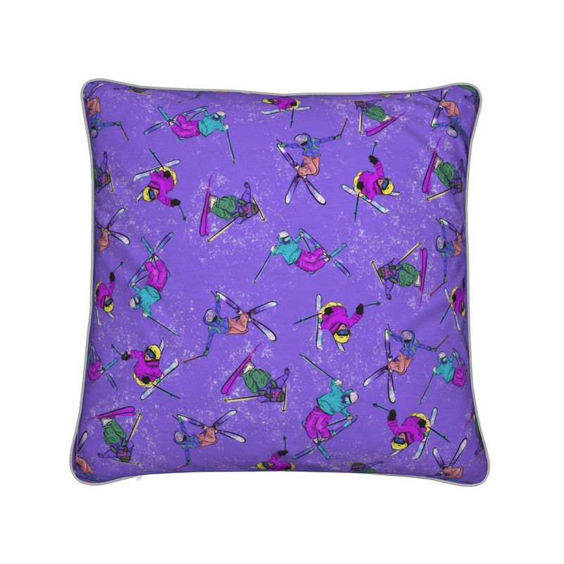 Cushion Cotton-Linen Ski Skier Freestyle Snow Sports - Purple