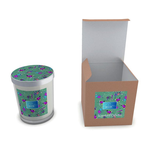 Scented Candle Ski Skier Freestyle Snow Sports - Green