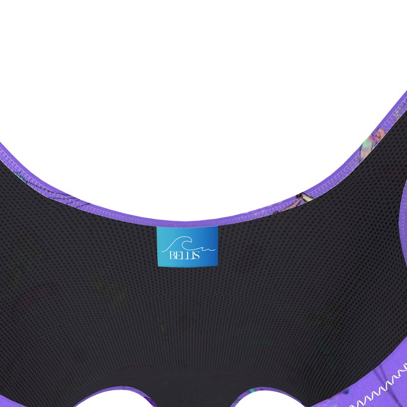 Ladies Swimsuit Kitesurfer Girl Freestyle Jumping  - Purple