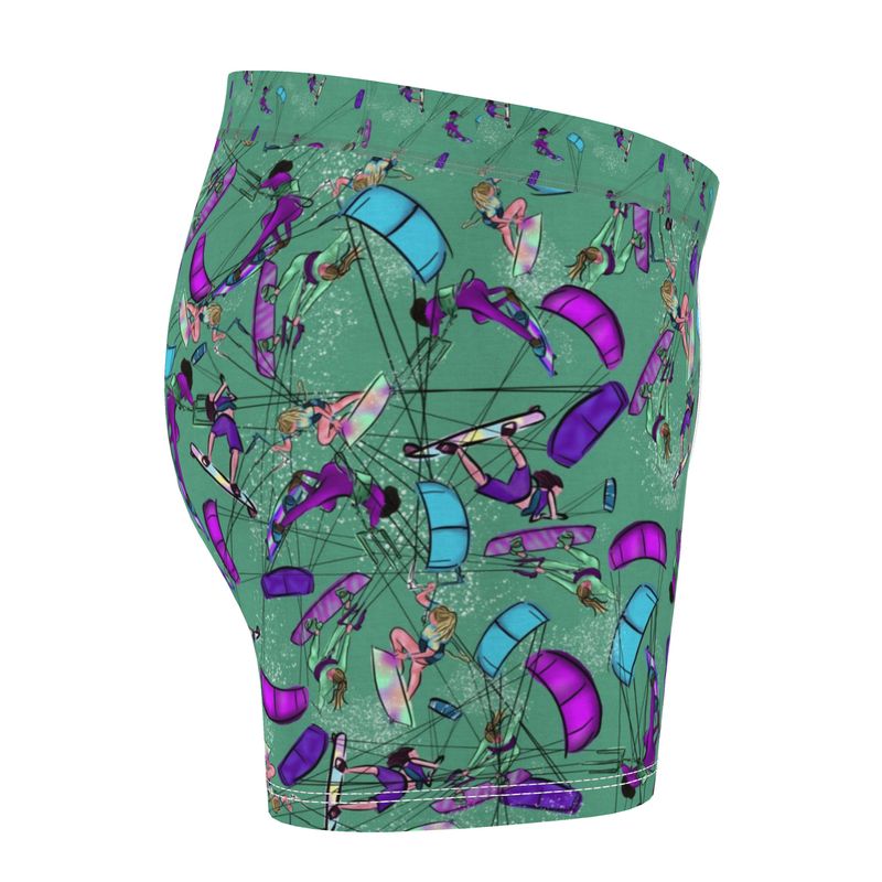 Men's Boxer Shorts Kitesurfer Freestyle Jumping - Green
