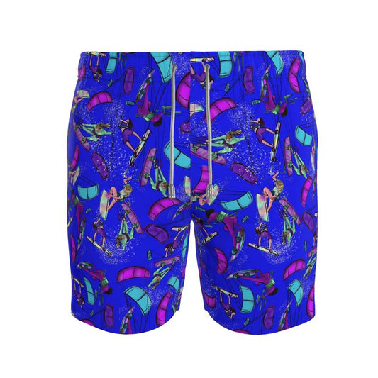 Men's Swimming Shorts Kitesurfer Freestyle Jumping - Blue