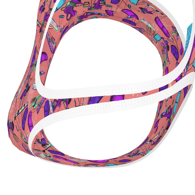 Ladies Sports Bra Kitesurfer Girl Freestyle Jumping - Orange