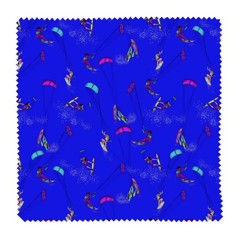 Glasses Case & Cleaning Cloth Kitesurfer Freestyle Jumping - Blue