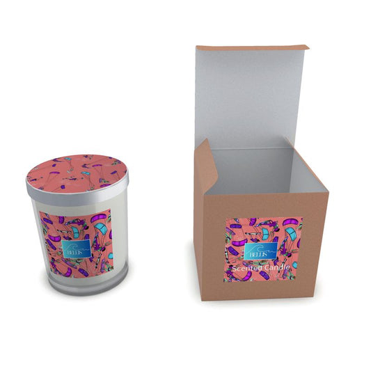 Scented Candle kitesurfer water sports jumping abstract - Orange