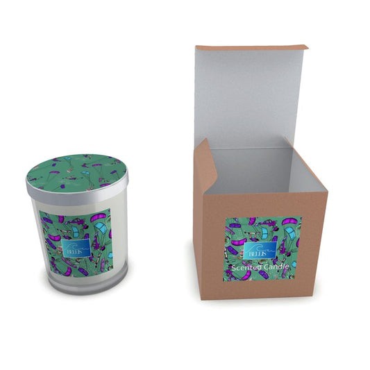 Scented Candle kitesurfer water sports jumping abstract - Green