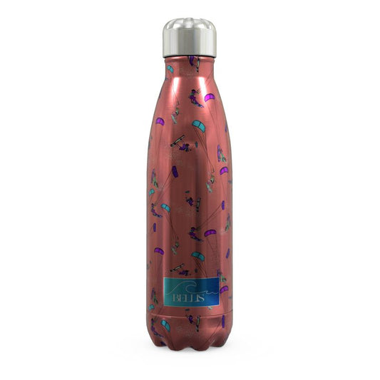 Stainless Steel Thermal Bottle Kitesurfer Freestyle Jumping - Orange