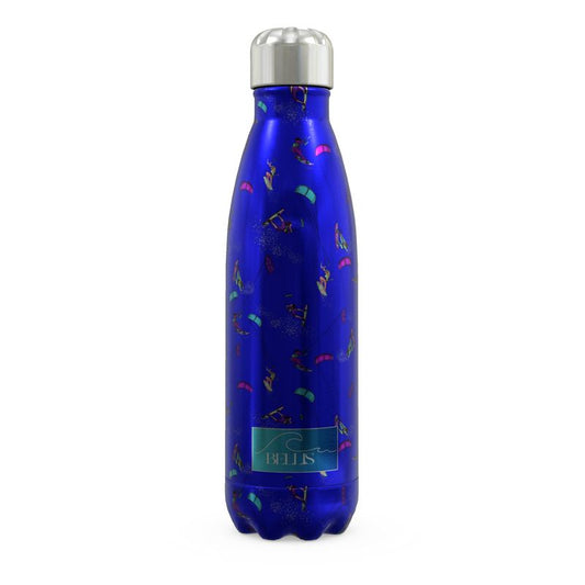 Stainless Steel Thermal Bottle Kitesurfer Freestyle Jumping - Blue