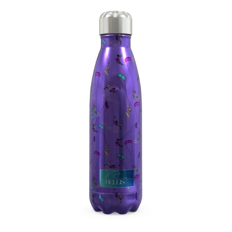 Stainless Steel Thermal Bottle Kitesurfer Freestyle Jumping - Purple