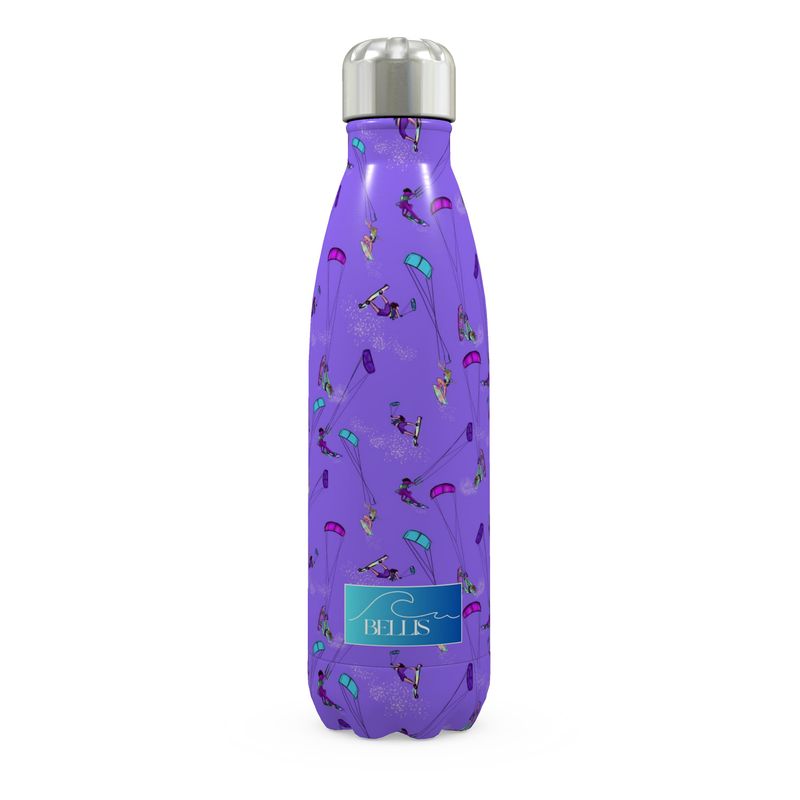 Stainless Steel Thermal Bottle Kitesurfer Freestyle Jumping - Purple