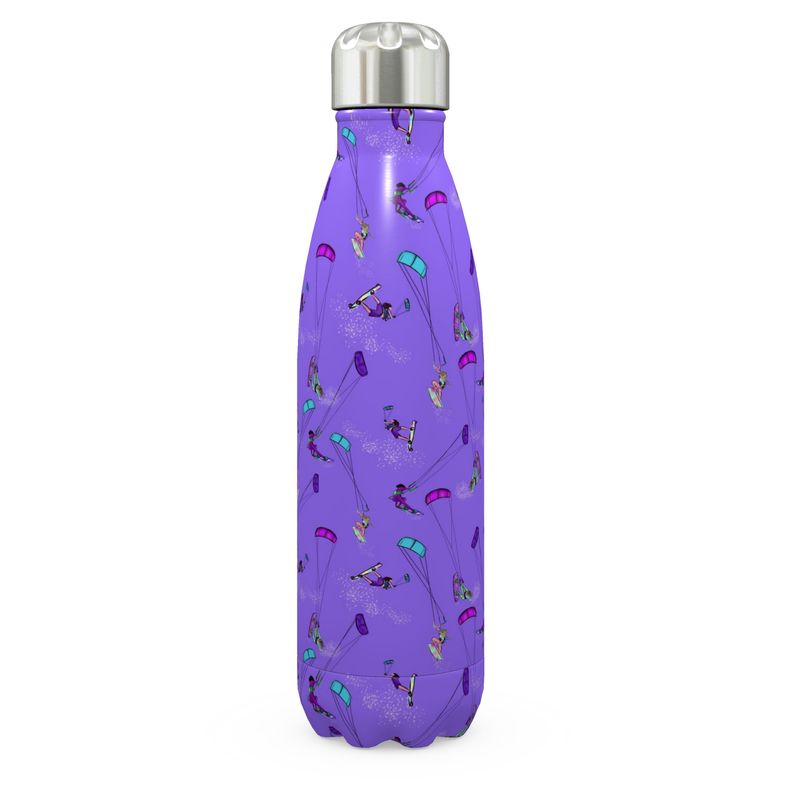 Stainless Steel Thermal Bottle Kitesurfer Freestyle Jumping - Purple