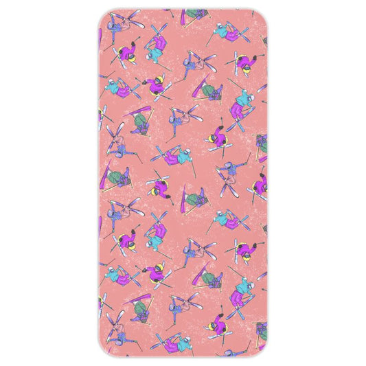 Microfibre  Beach Towel Ski Skier Freestyle Snow Sports - Orange