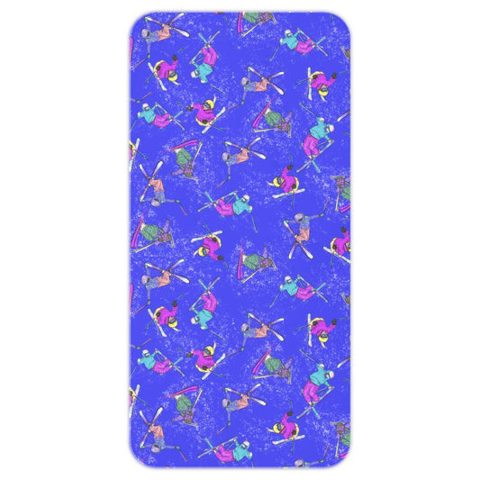 Microfibre Beach Towel Ski Skier Freestyle Snow Sports - Blue