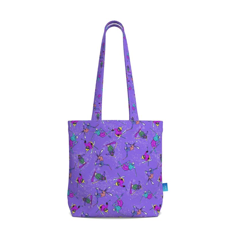 Everyday Tote Bag with Gusset Ski Skier Freestyle Snow Sports - Purple