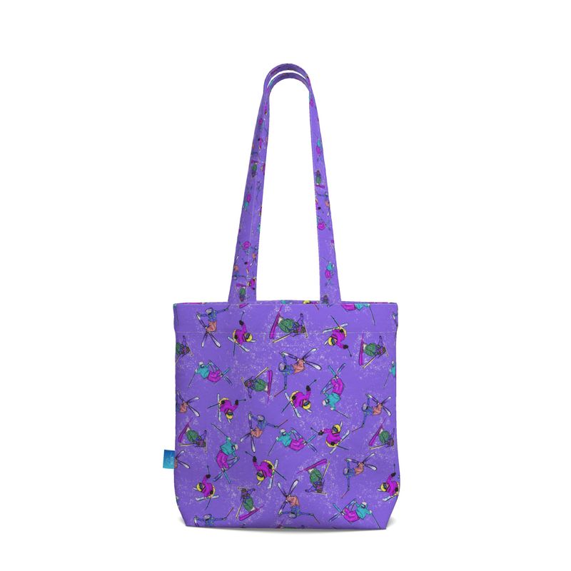 Everyday Tote Bag with Gusset Ski Skier Freestyle Snow Sports - Purple
