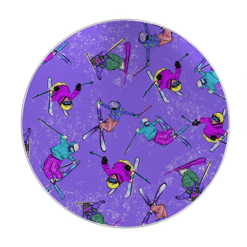 Scented Candle Ski Skier Freestyle Snow Sports - Purple