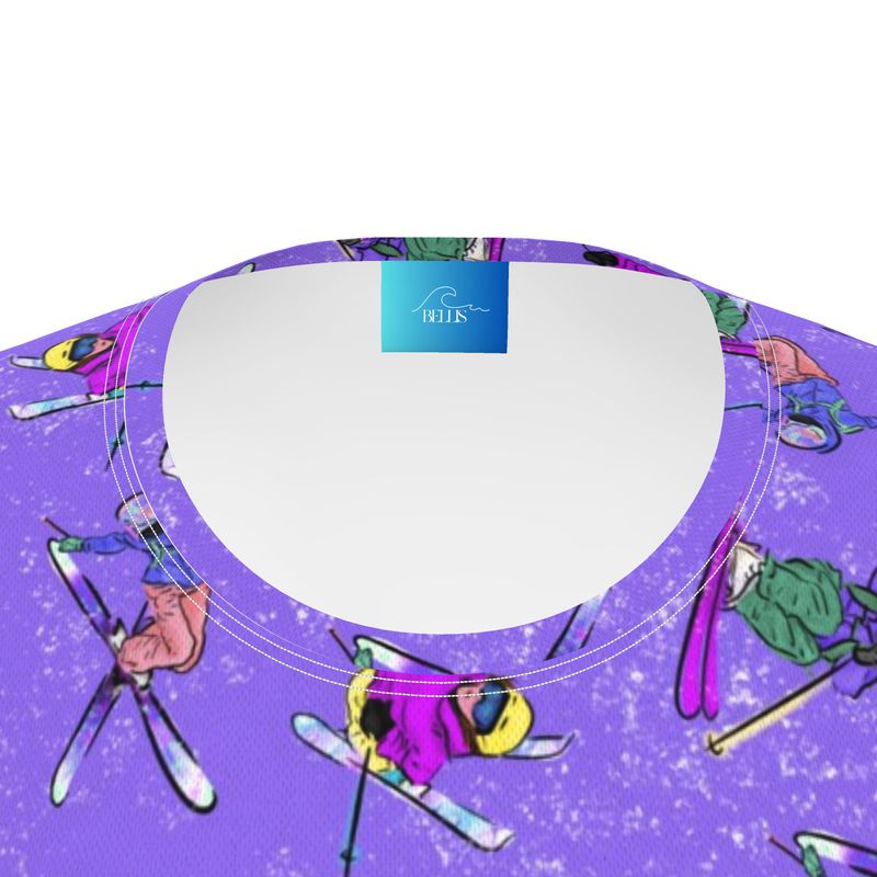 Ladies Sports Breathable Base Layer Long Sleeve Top Ski Skier - Purple