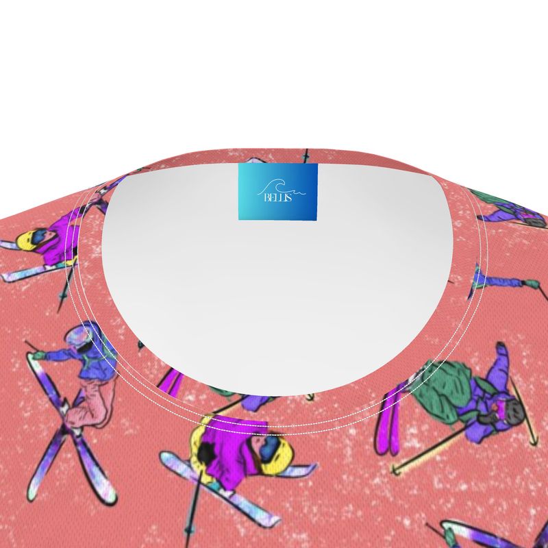 Ladies Sports Breathable Base Layer Long Sleeve Top Ski Skier -Orange