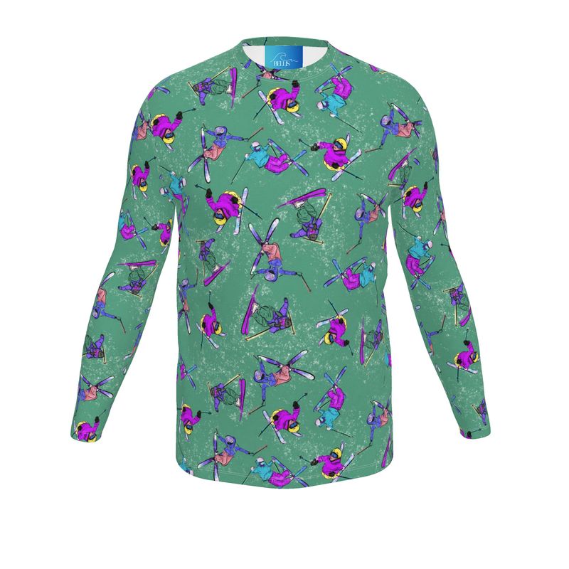 Mens Sports Breathable base Layer Long Sleeve Top Ski Skier