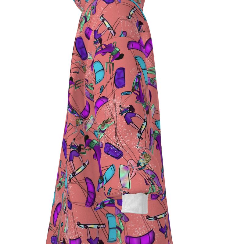 Waterproof Changing Dry Robe Kitesurfer Girl Freestyle Jumping - Orange