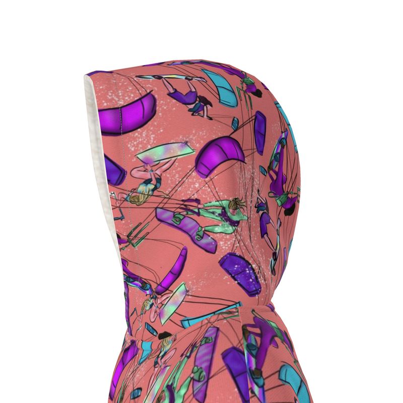 Waterproof Changing Dry Robe Kitesurfer Girl Freestyle Jumping - Orange