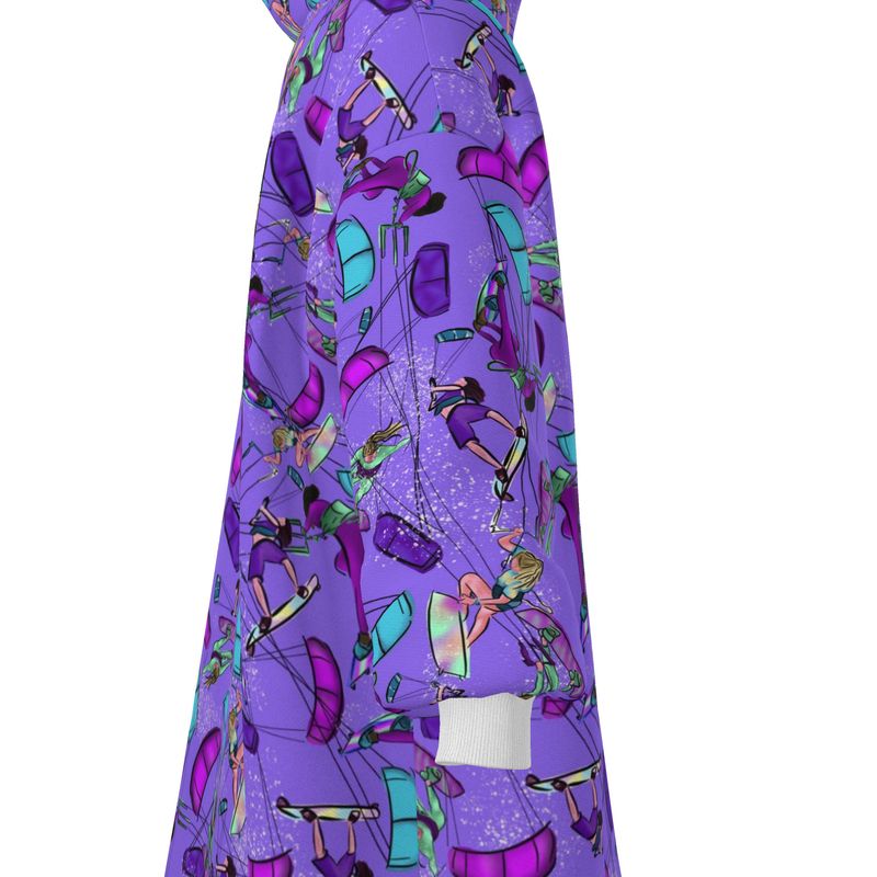 Waterproof Changing Dry Robe Kitesurfer Girl Freestyle Jumping - Purple