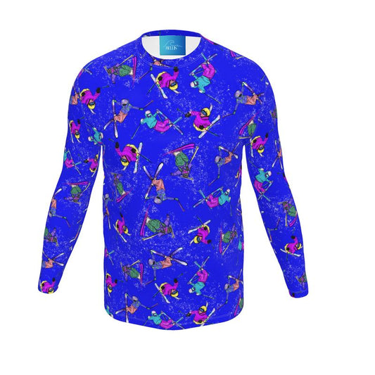 Mens Sports Breathable base Layer Long Sleeve Top Ski Skier