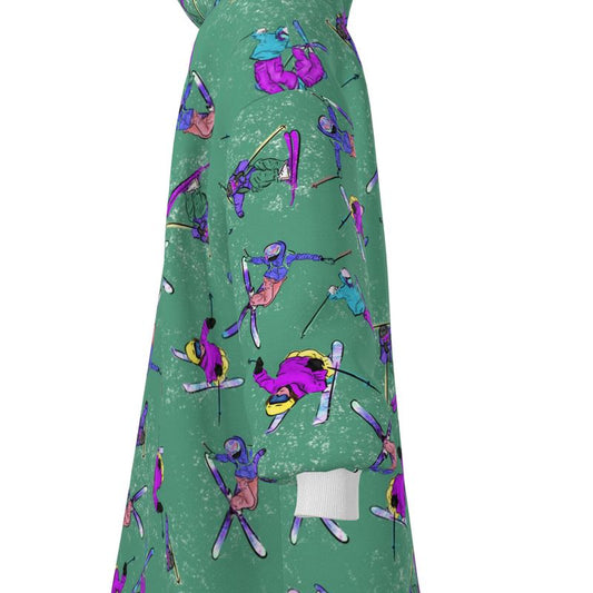 Waterproof Changing Dry Robe Ski Skier Snow Sports - Green