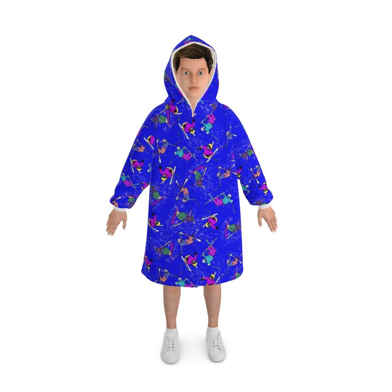 Waterproof Changing Dry Robe Ski Skier Snow Sports - Blue