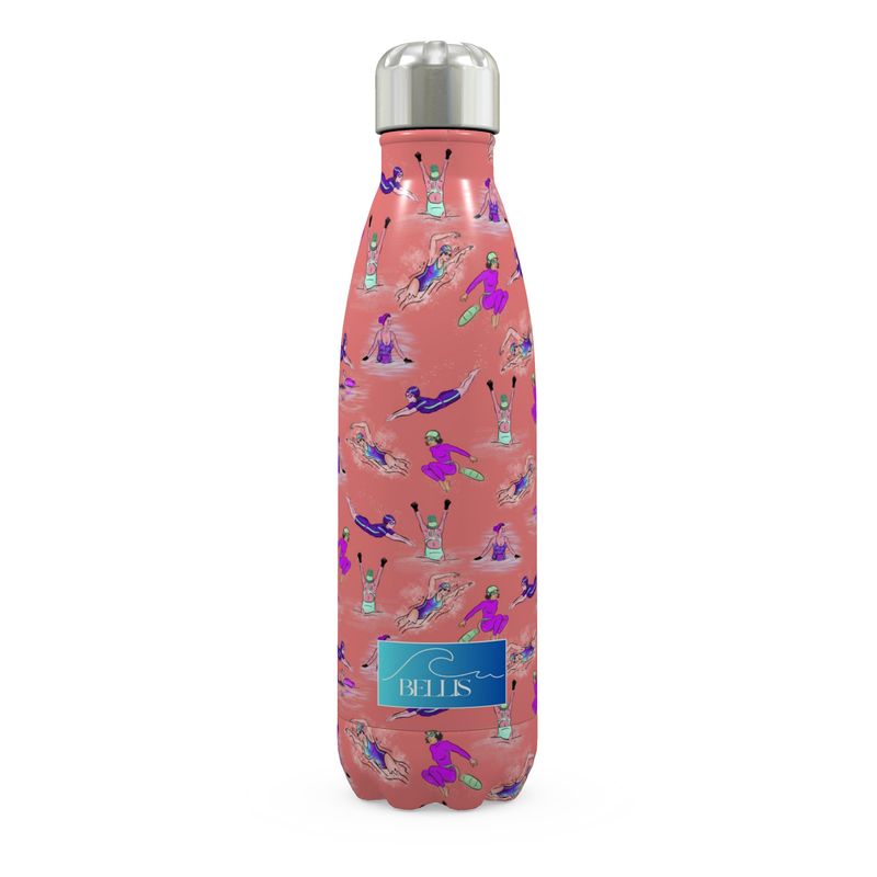 Stainless Steel Thermal Bottle Wilder Swimmer Cold Water Swim- Orange