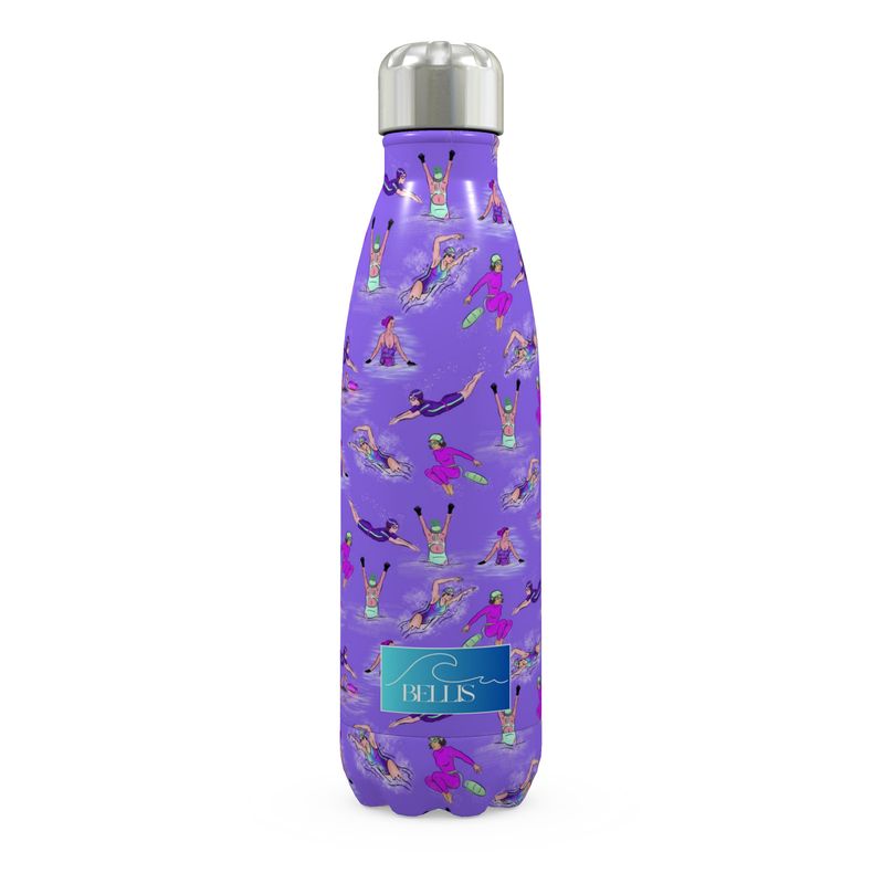 Stainless Steel Thermal Bottle Wild Swimmer Cold Water Swim - Purple