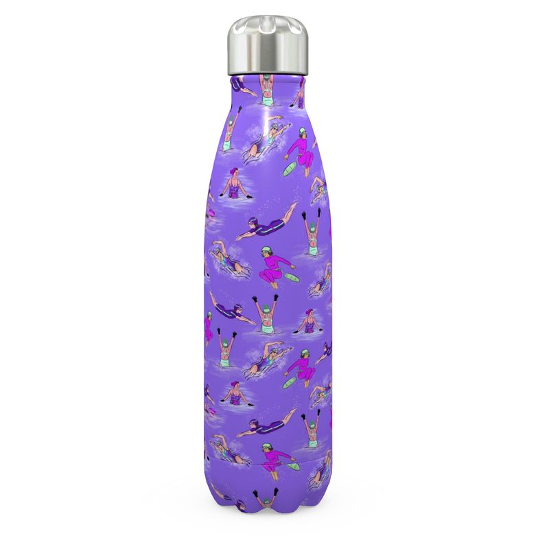 Stainless Steel Thermal Bottle Wild Swimmer Cold Water Swim - Purple