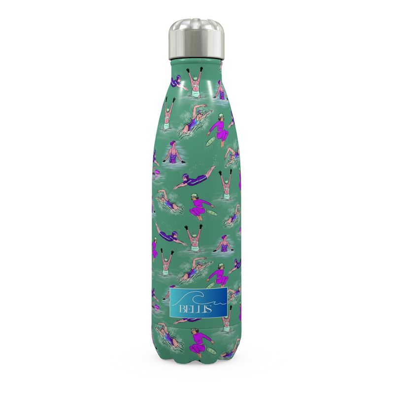 Stainless Steel Thermal Bottle Wild Swimmer Cold Water Swim - Green