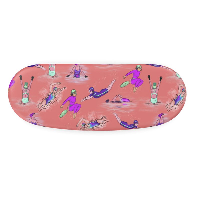 Glasses Case & Cleaning Cloth Wild Swimmer Cold Water Swim - Orange