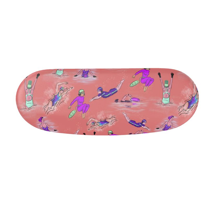 Glasses Case & Cleaning Cloth Wild Swimmer Cold Water Swim - Orange