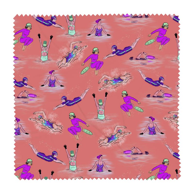 Glasses Case & Cleaning Cloth Wild Swimmer Cold Water Swim - Orange
