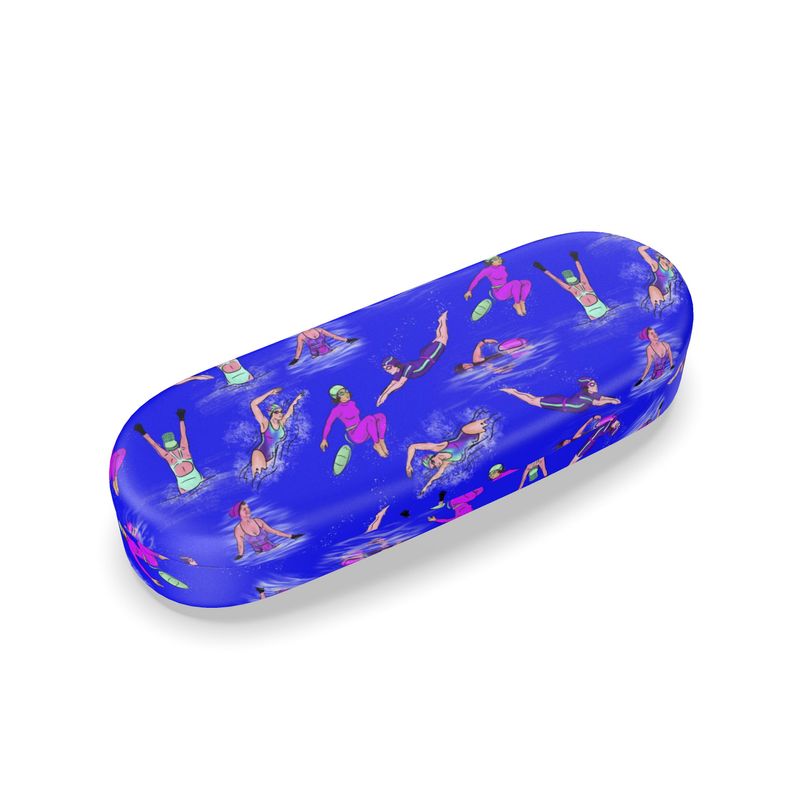 Glasses Case & Cleaning Cloth Wild Swimmer Cold Water Swim - Blue