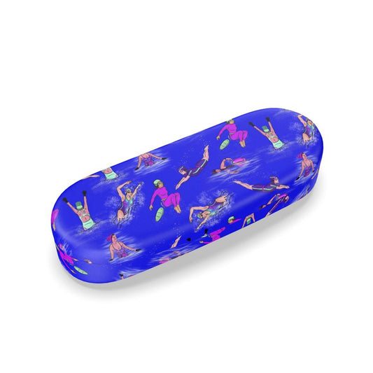 Glasses Case & Cleaning Cloth Wild Swimmer Cold Water Swim - Blue