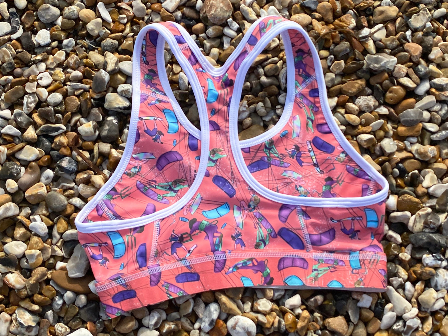 Ladies Sports Bra Ski Skier Freestyle Snow Sports - Orange